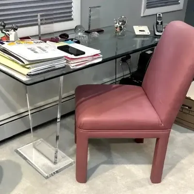 Contemporary Glass Desk with chair