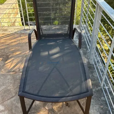 Brown Jordan Outdoor Patio Aluminum Mesh Chai Chair