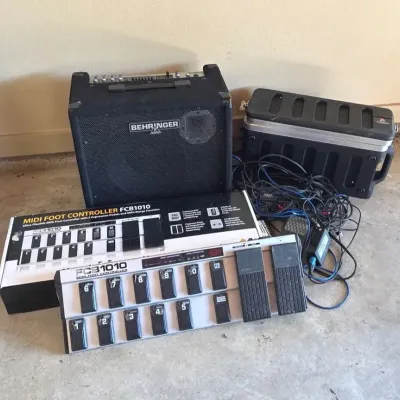 BEHRINGER Ultratone K1800FX Amp & 2 FCB1010 MIDI Foot Controllers With Peavey Case