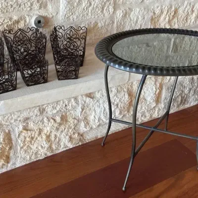 Southern Living at Home - Wellington Oval Tray Table & 3 Sets Of Rosedale Plant Holders
