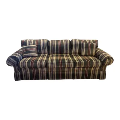 Woodmark Plaid Sofa with 2 Pillows: Upstairs 