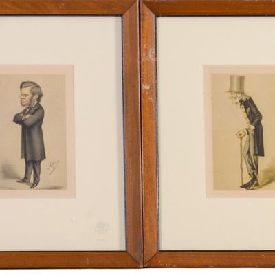 Sale Photo Thumbnail #310: Four Framed Engravings of British Scientists.