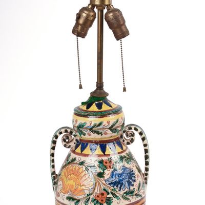 Sale Photo Thumbnail #77: Italian Pottery Lamp