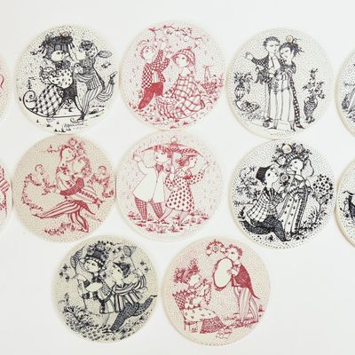 Sale Photo Thumbnail #376: Twelve Bjorn Wiinblaad For Nymolle Denmark Months Plaques.