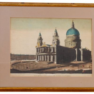 Sale Photo Thumbnail #312: Three Early Architectural Engravings.