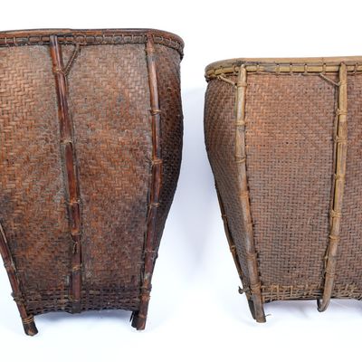 Sale Photo Thumbnail #302: Pair of African Woven Baskets.