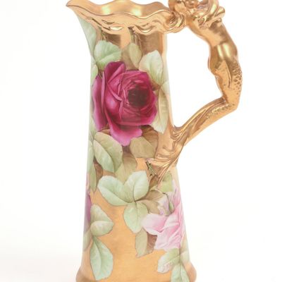 Sale Photo Thumbnail #171: Ginori Pitcher With Figural Handle.