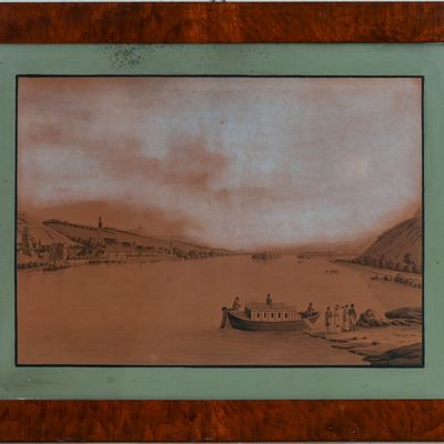Sale Photo Thumbnail #39: Early 19th Century European River Landscape.
