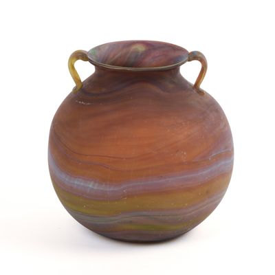 Sale Photo Thumbnail #70: Handblown Phoenician Art Glass Vase.