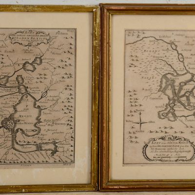 Sale Photo Thumbnail #81: Two 18th c. Maps of the Mexico City Region.