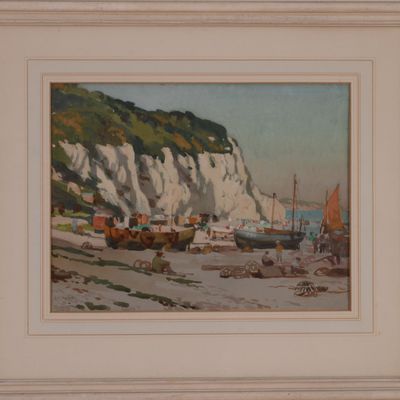 Alfred Egerton Cooper (1883-1974). Beach and Cliffs.