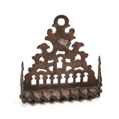 Sale Photo Thumbnail #67: Antique Jewish Bronze Menorah