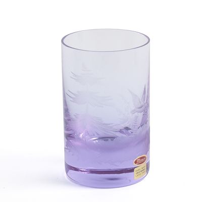 Sale Photo Thumbnail #85: Lavender Moser Glass Etched Glass Tumbler