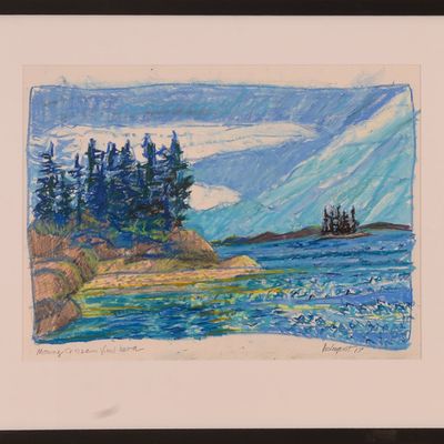 Sale Photo Thumbnail #235: Brita Holmquist (b. 1950). Morning Cruise, Vinalhaven.