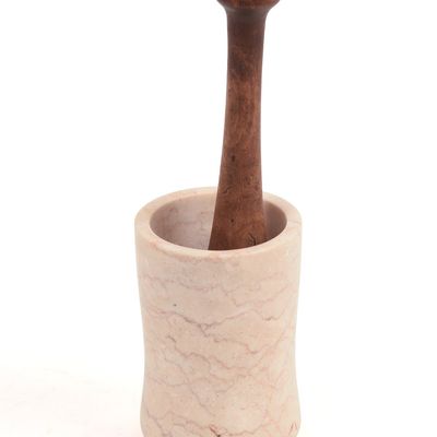 Sale Photo Thumbnail #33: Victorian Marble Mortar With Wooden Pestle.