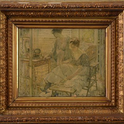 Sale Photo Thumbnail #367: Print, After Millet, in a Gilt Frame.