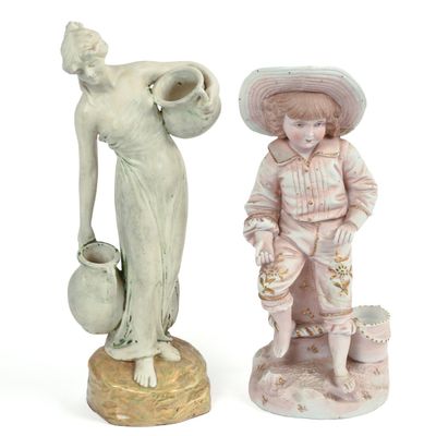 Sale Photo Thumbnail #147: Pair of European Porcelain Figures.