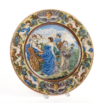 Sale Photo Thumbnail #63: Italian Faience Majolica Charger.