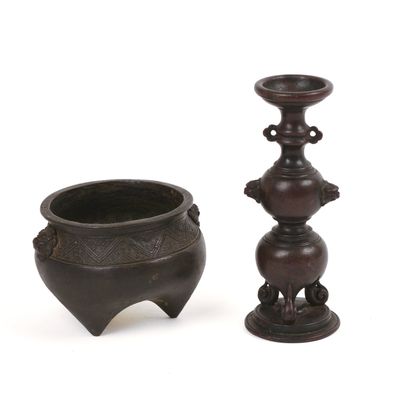 Sale Photo Thumbnail #118: Two Antique Asian Bronze Items