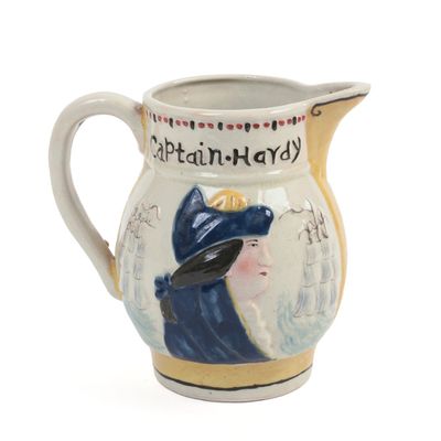 Sale Photo Thumbnail #42: Early 19th Century Admiral Nelson Prattware Pitcher.
