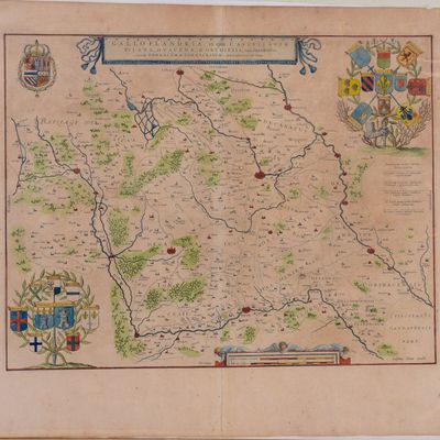 Sale Photo Thumbnail #92: Willem Blaeu Map of French Flanders. 'Galloflandria.'