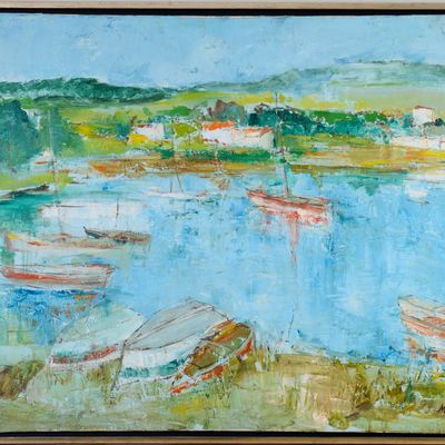Sale Photo Thumbnail #284: Large European Impressionist Scene With Dorys.