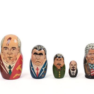 Sale Photo Thumbnail #154: Gorbachev and Bill Clinton Russian Nesting Dolls.