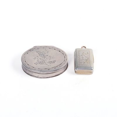 Sale Photo Thumbnail #357: Two Sterling Silver Vinagrettes.
