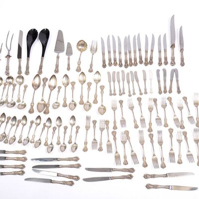 Sale Photo Thumbnail #227: Towle Sterling Silver Flatware Service.