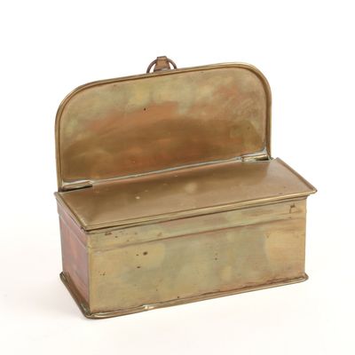 Sale Photo Thumbnail #353: Small 18th Century Brass Wall Box.