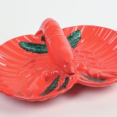 Sale Photo Thumbnail #371: Mid Century Ceramic Lobster Dish.