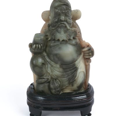 Carved Hardstone FIgure of a Scholar.