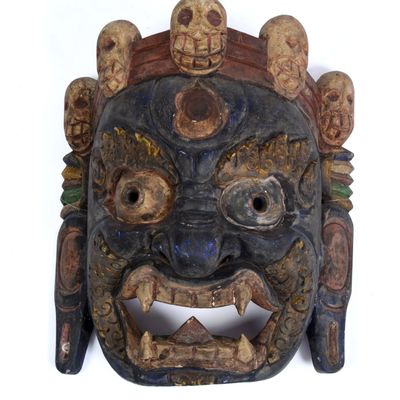 Sale Photo Thumbnail #256: Chinese Carved Wooden Mask