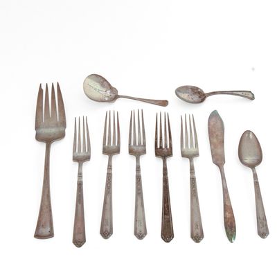 Sale Photo Thumbnail #216: Collection of Sterling Silver Flatware.