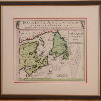 Sale Photo Thumbnail #187: Homann Family Map of Eastern Canda, Circa 1750.