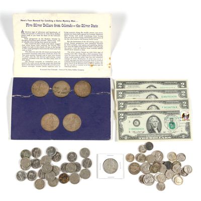 Sale Photo Thumbnail #242: Silver Peace Dollars And Other Silver Coins