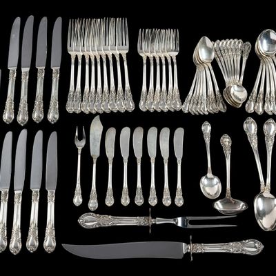 Sale Photo Thumbnail #283: 60 Pieces Lunt "American Victorian" Sterling Silver Flatware