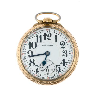 Sale Photo Thumbnail #128: Hamilton 992 Railroad Grade Pocket Watch