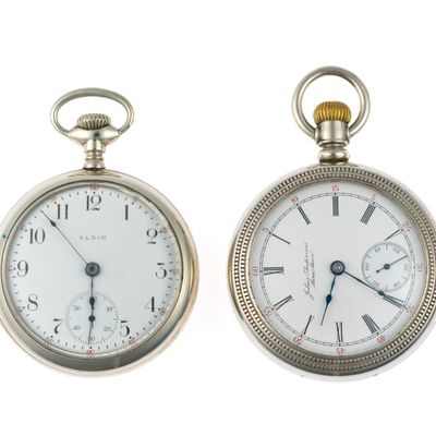 Sale Photo Thumbnail #125: Two Pocket Watches Hamilton and Elgin