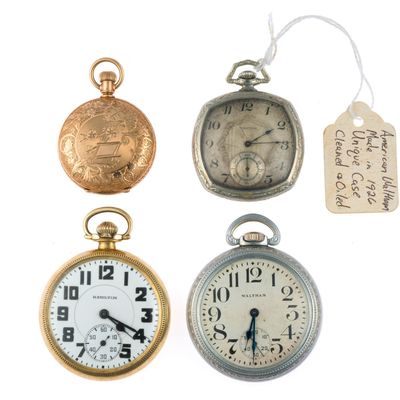 Sale Photo Thumbnail #133: Four Antique Gold-Filled Pocket Watches