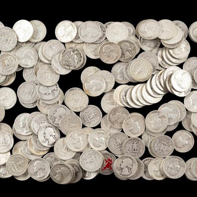 Sale Photo Thumbnail #179: Two Hundred Silver Washington Quarters