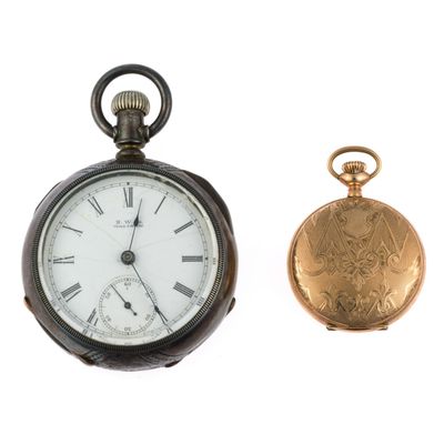 Sale Photo Thumbnail #136: Waltham Coin Silver and Standard Gold-Filled Pocket Watches