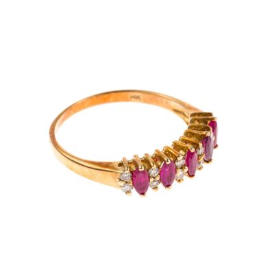 Sale Photo Thumbnail #106: 14k Gold, Ruby, and Diamond Ring