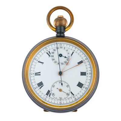 Sale Photo Thumbnail #65: Swiss Chronograph Pocket Watch