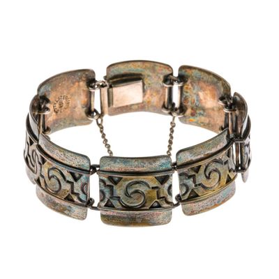 Sale Photo Thumbnail #95: Taxco Sterling Silver Bracelet