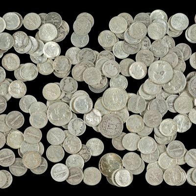 Sale Photo Thumbnail #237: Silver Dimes And Quarters
