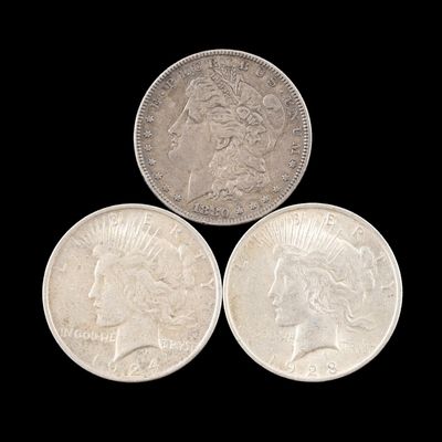 Sale Photo Thumbnail #174: Three Silver Dollars