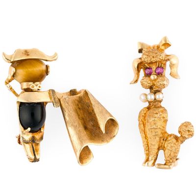Sale Photo Thumbnail #49: 14K Gold Brooches