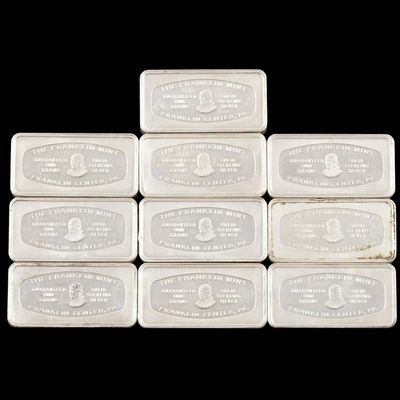 Sale Photo Thumbnail #156: Ten Pure Silver Bars