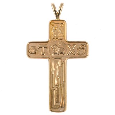 Sale Photo Thumbnail #16: 14K Gold Apostles Cross Pendant